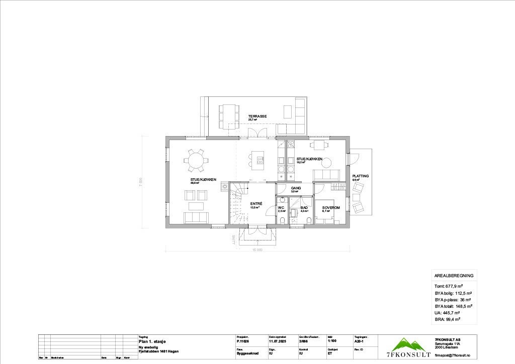 Boligen er utformet med nøye gjennomtenkte løsninger som fremhever det aller beste. Kjøkken og stue er plassert i en åpen og sosial løsning som strekker seg over store deler av 1. etasje med spisestuen som et naturlig bindeledd. Galleribilde