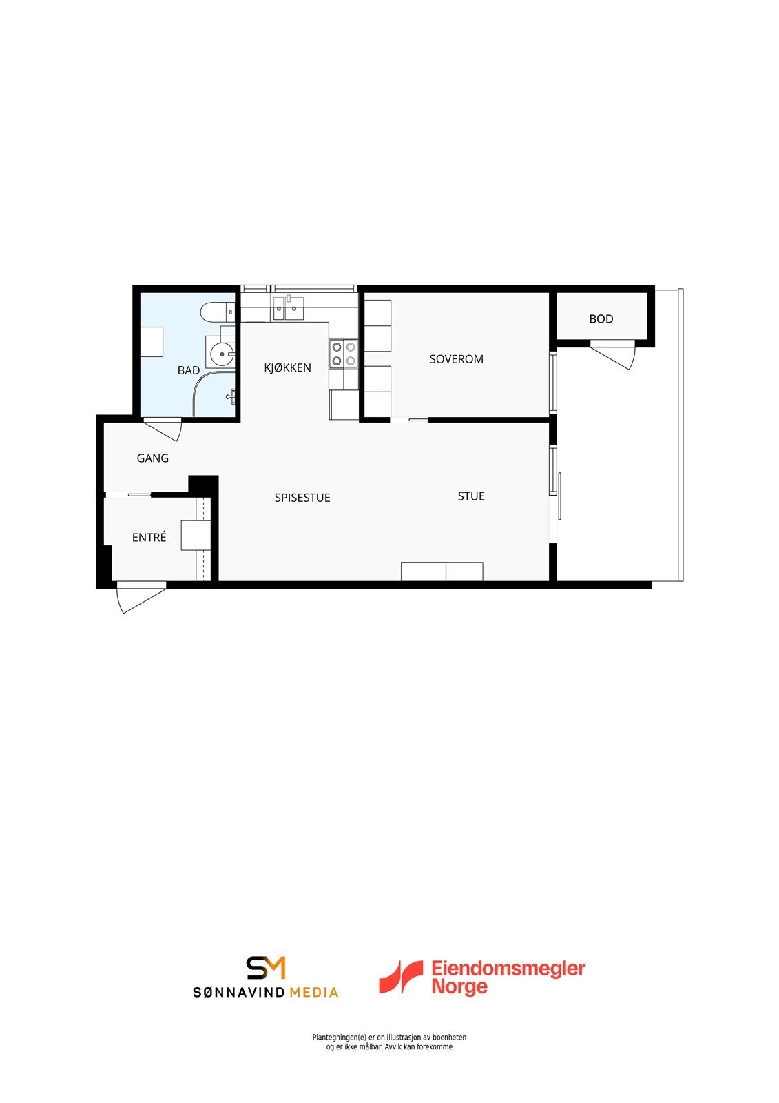 Leilighetens planløsning Galleribilde