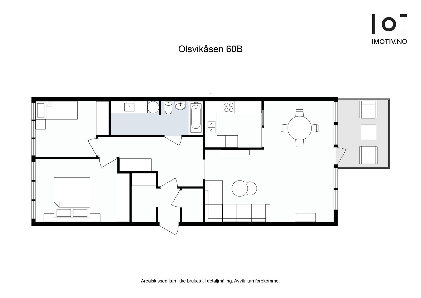 Plantegning viser en åpen og praktisk planløsning Galleribilde