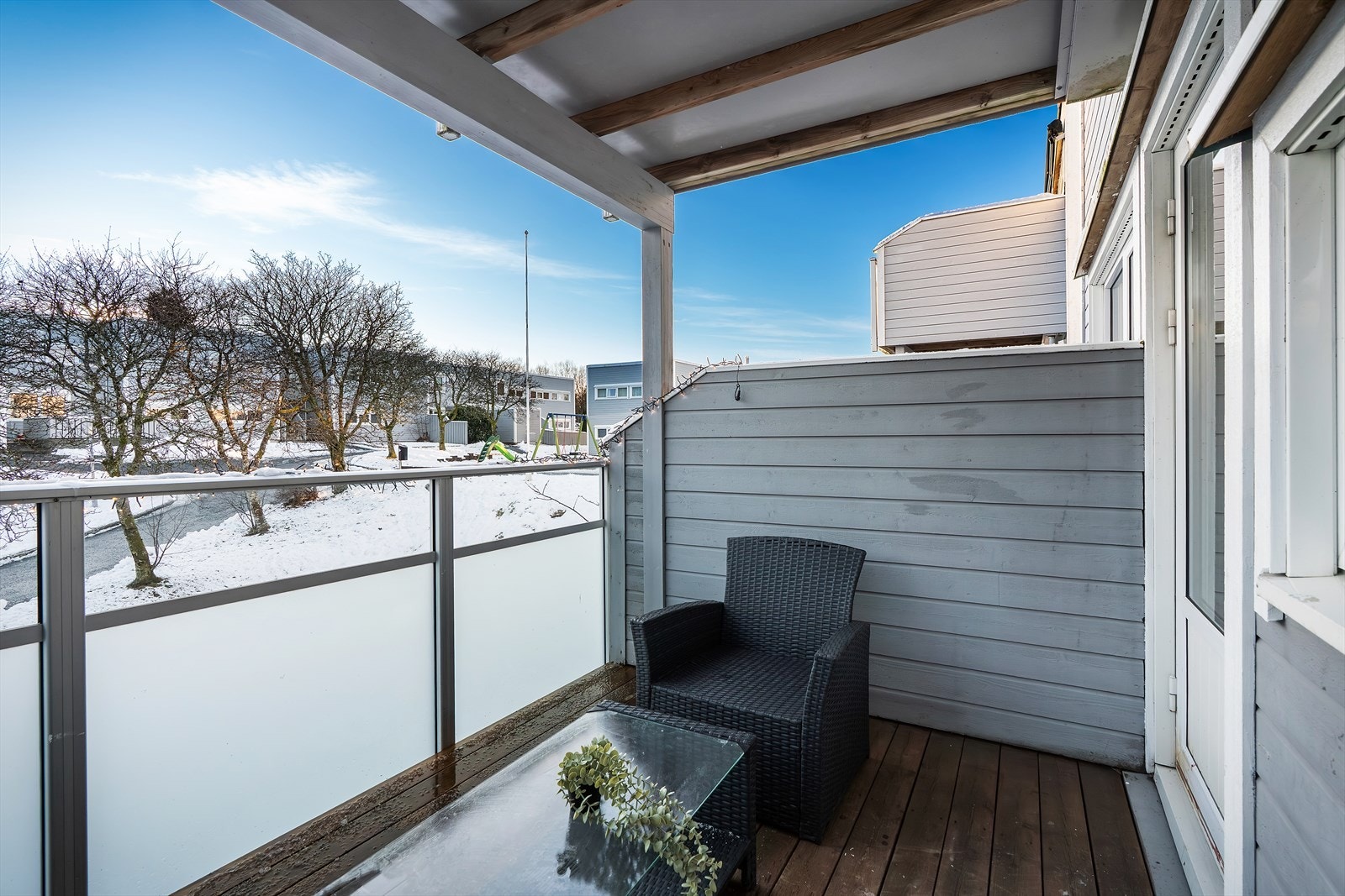 Terrassen er sørvendt. Galleribilde