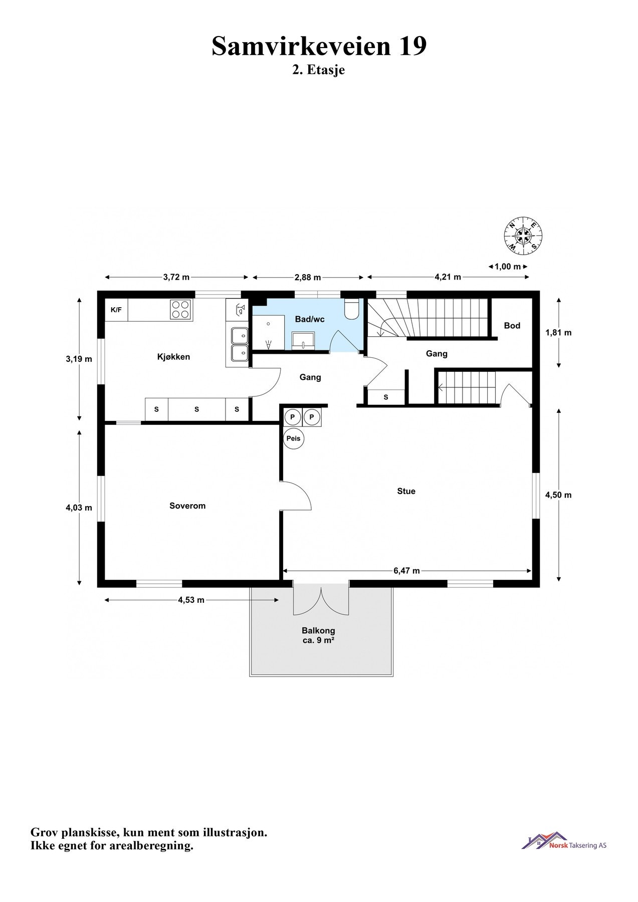 Planskisse 2. etg Galleribilde