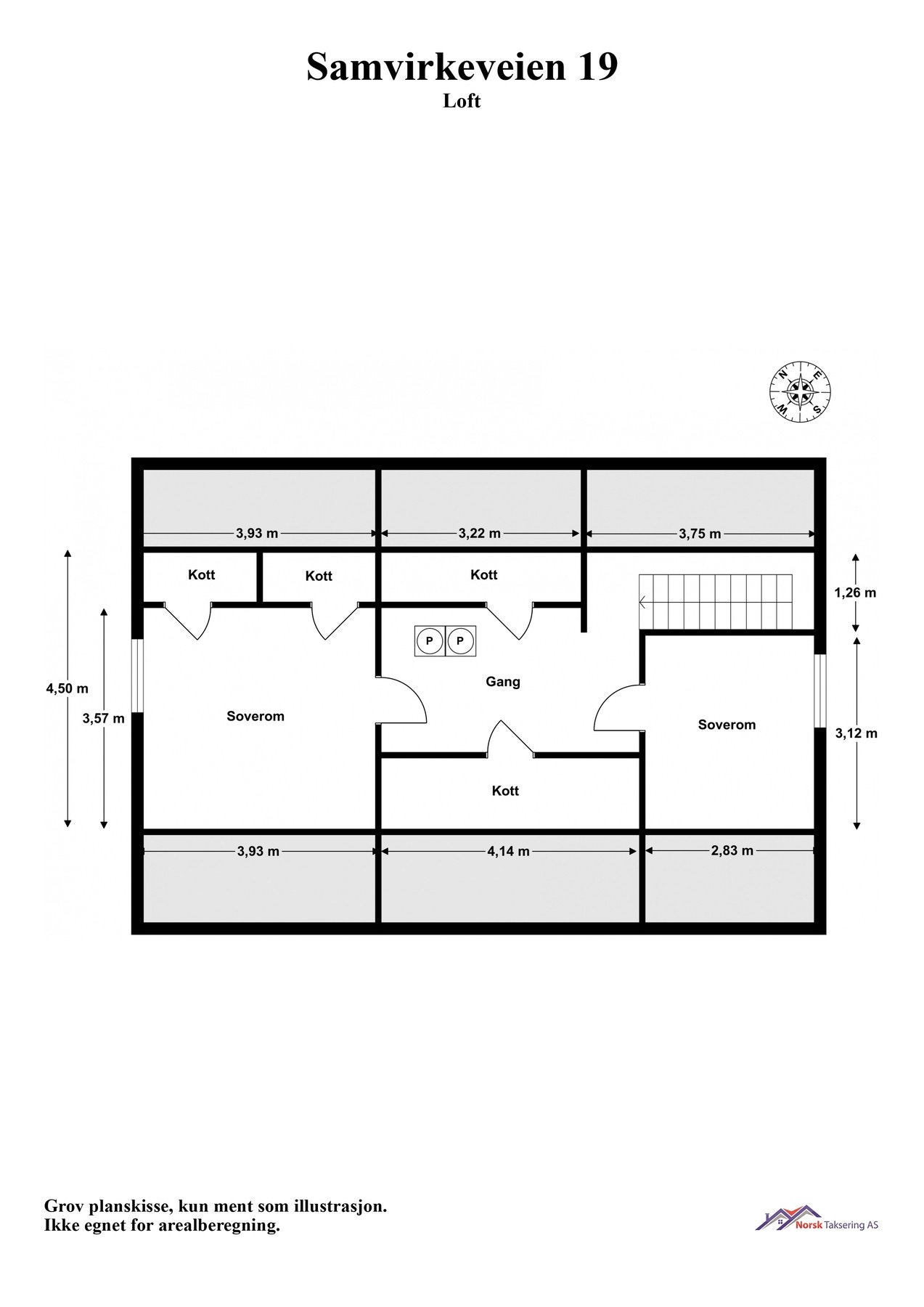 Planskisse loft Galleribilde