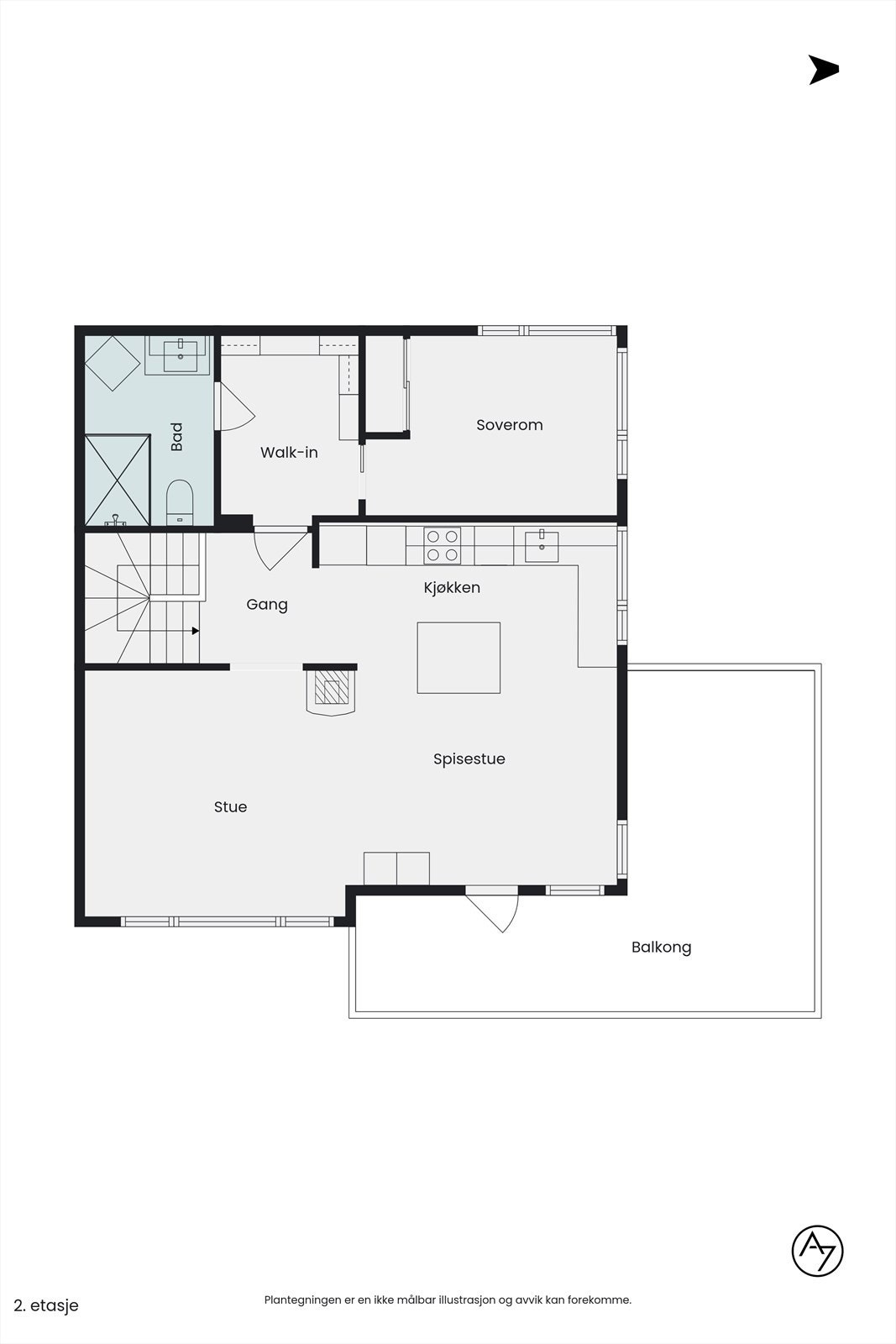 Plantegning - 2.etasje. Galleribilde