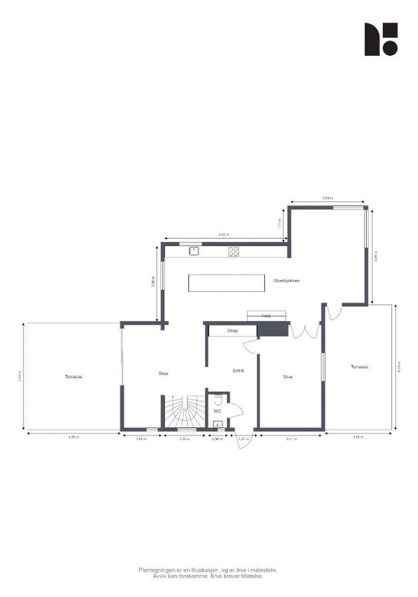 Plantegning 1.etasje Galleribilde