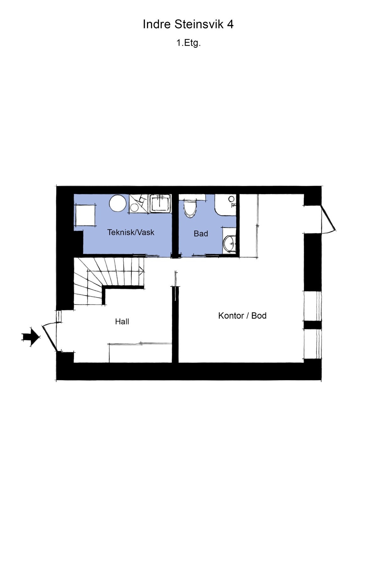 Plantegning 1. etasje. Galleribilde