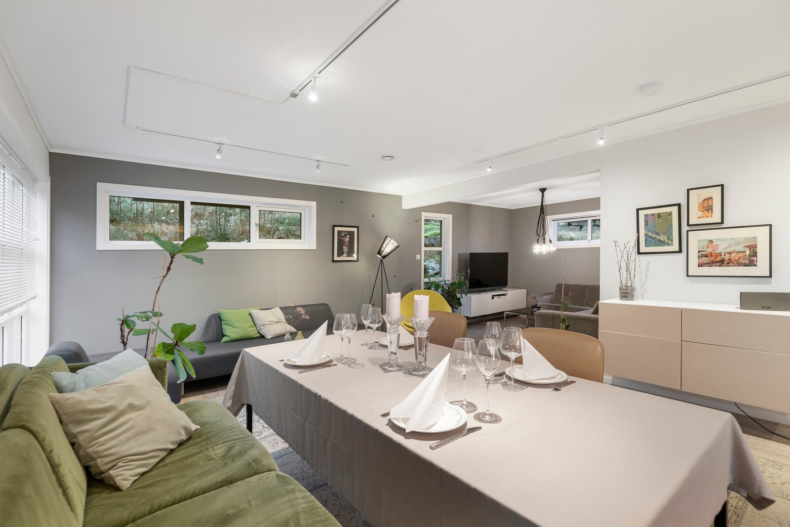 Gode muligheter for flere sittegrupper. Galleribilde