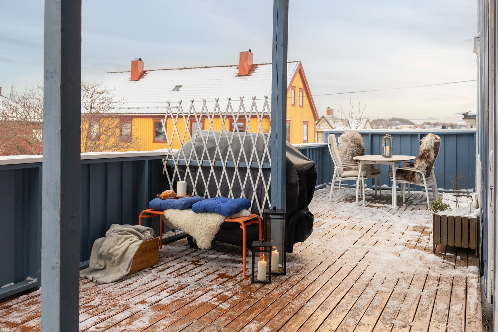 Syd- og vestvendt veranda på 50m². Galleribilde