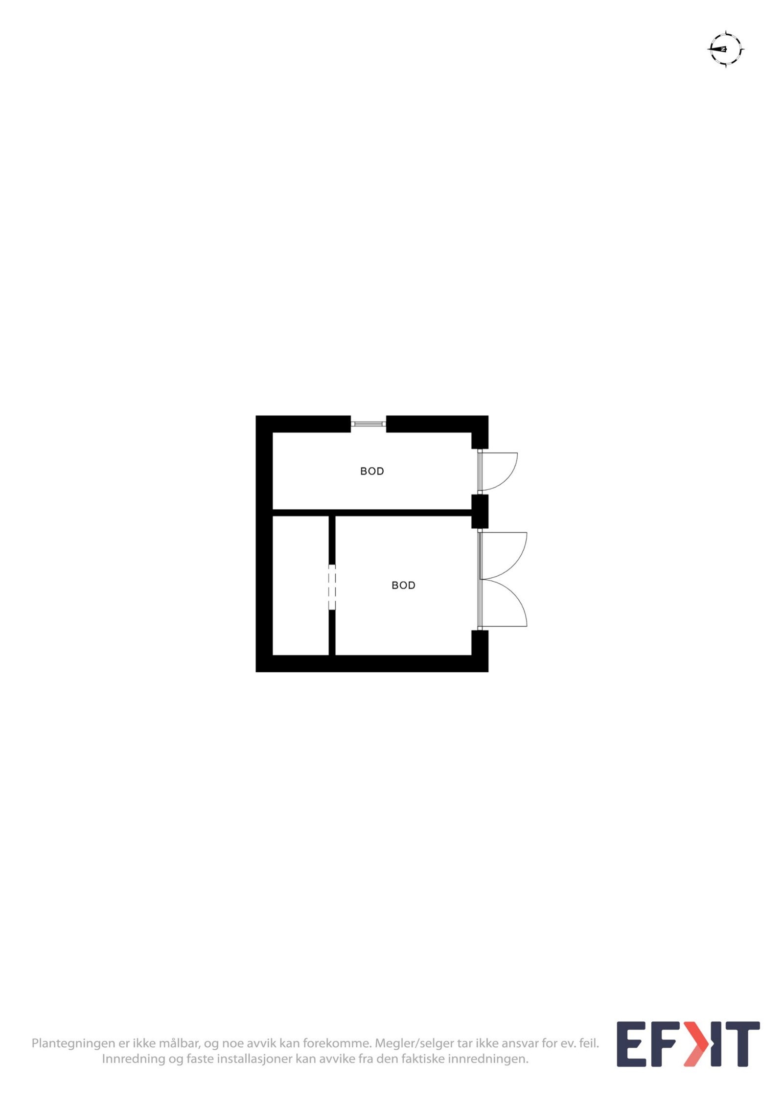 Planskisse frittstående bod/anneks Galleribilde