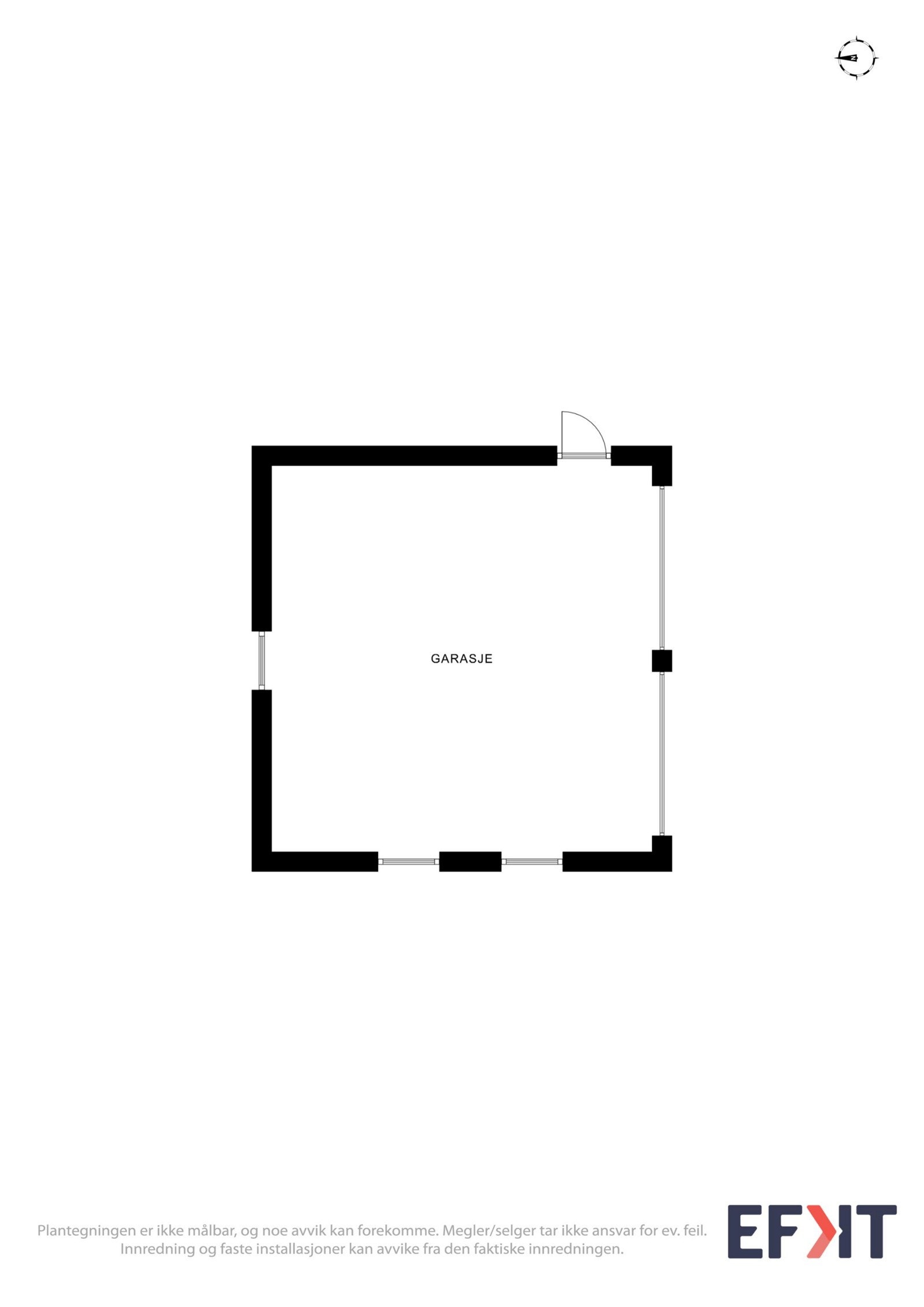 Planskisse garasje Galleribilde