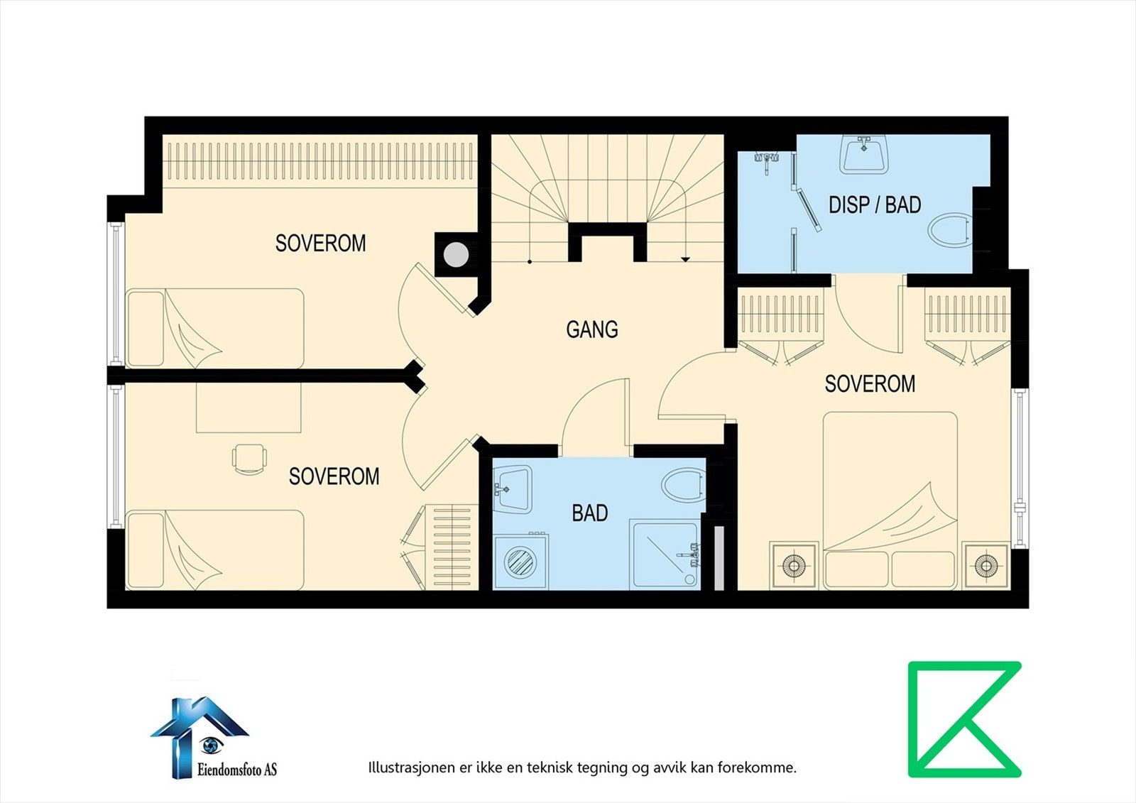 Plantegning 2.etg Galleribilde