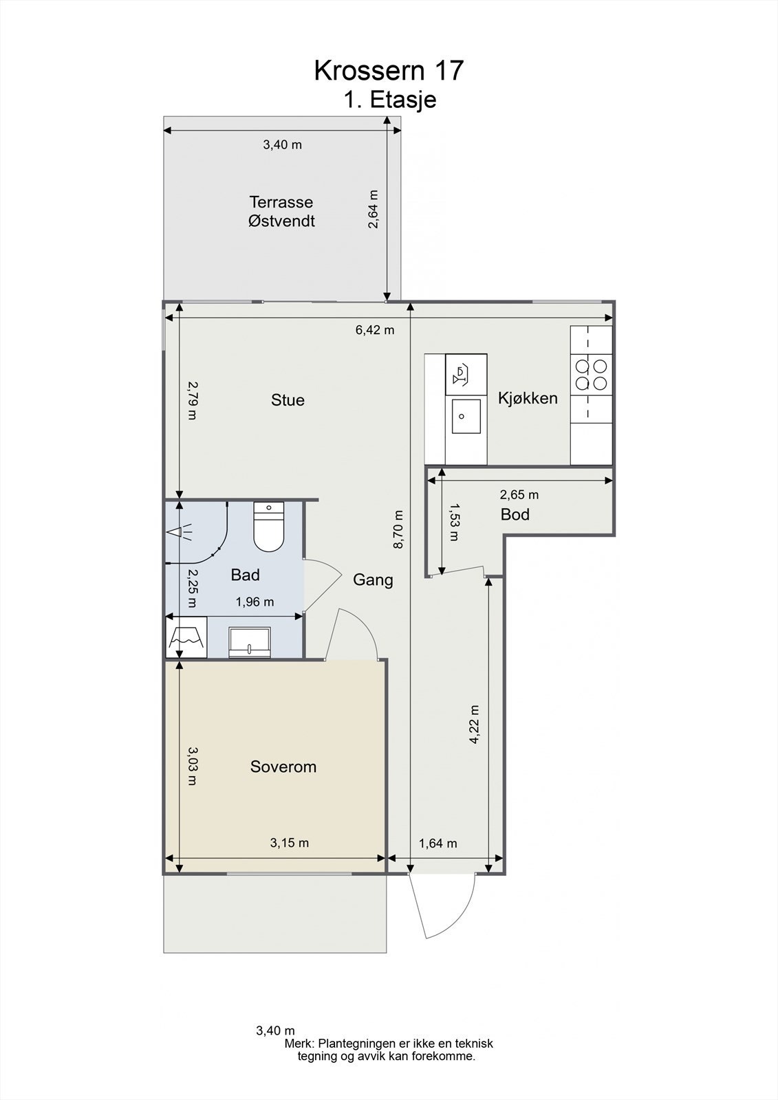 Plantegning 1. etasje. Galleribilde