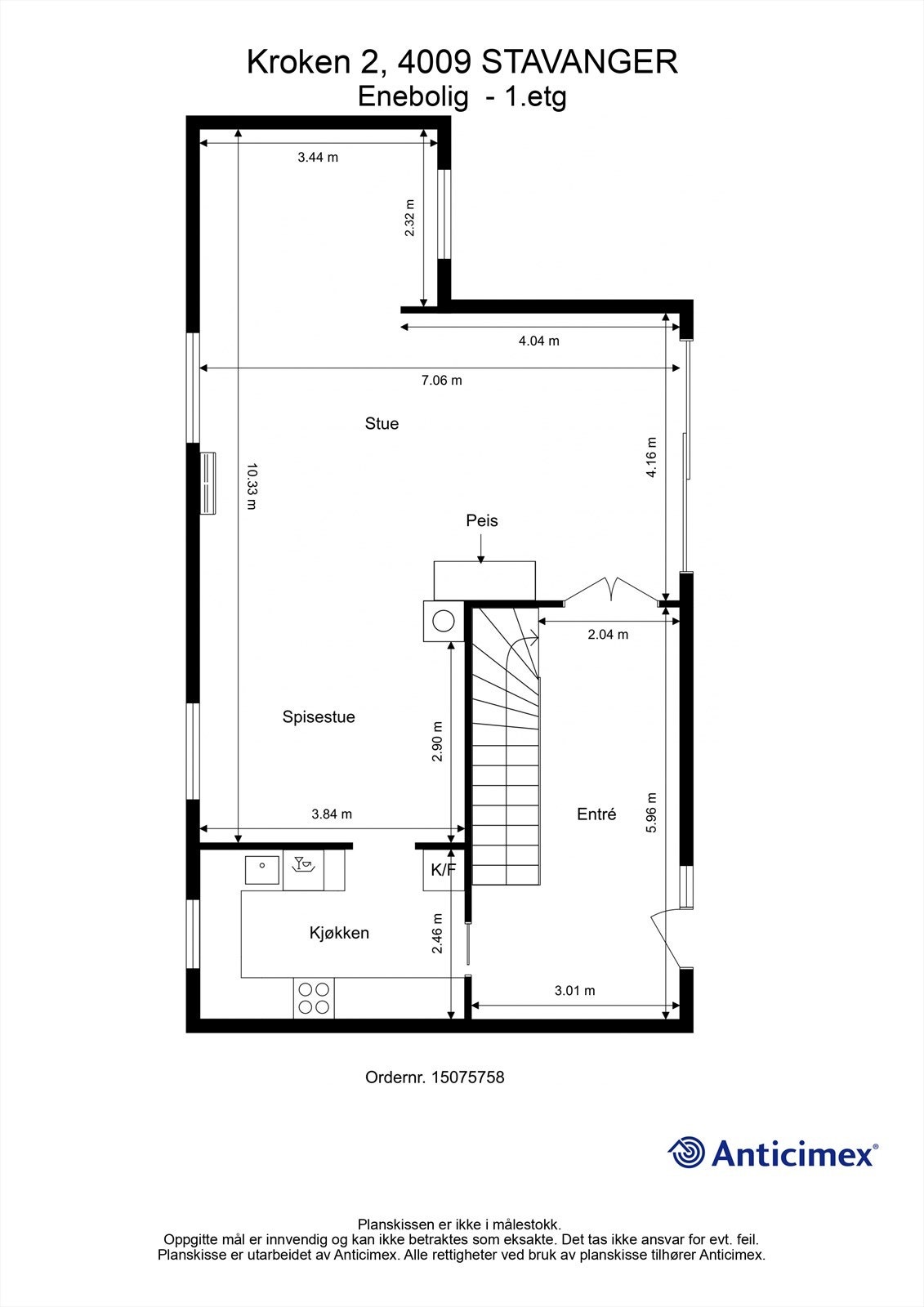 Plantegning 1 etg. Galleribilde