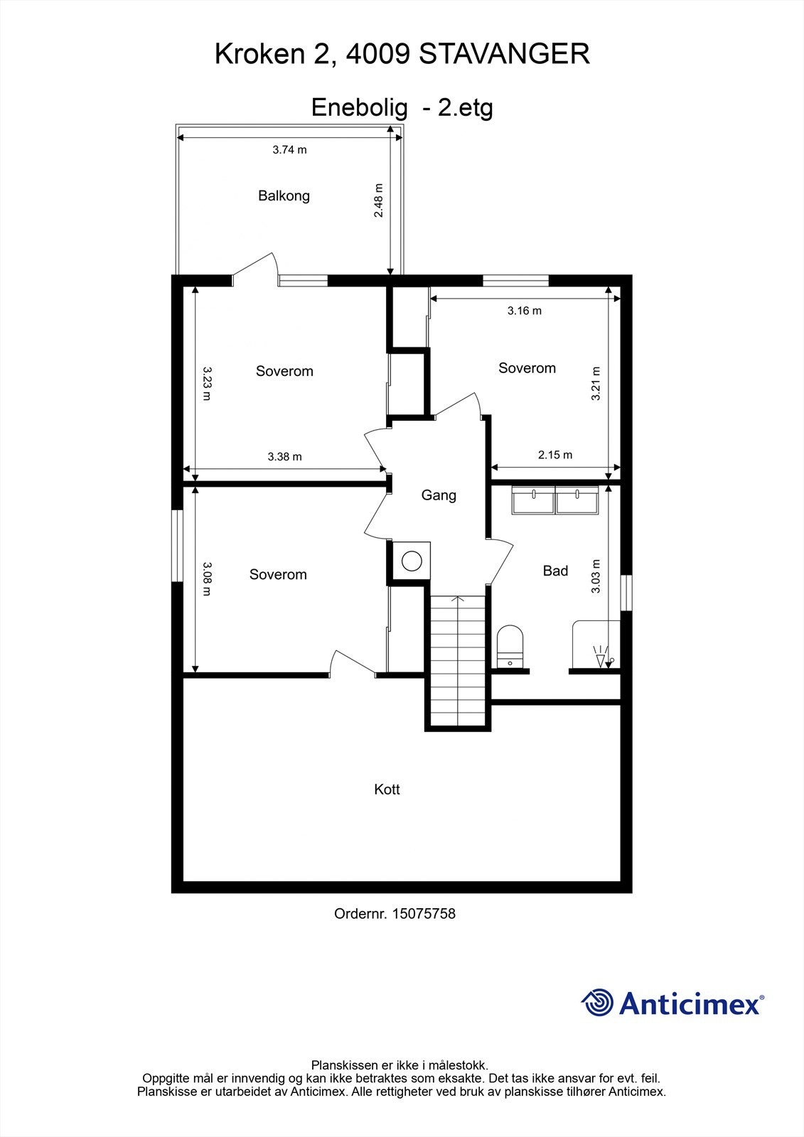 Plantegning 2 etg. Galleribilde