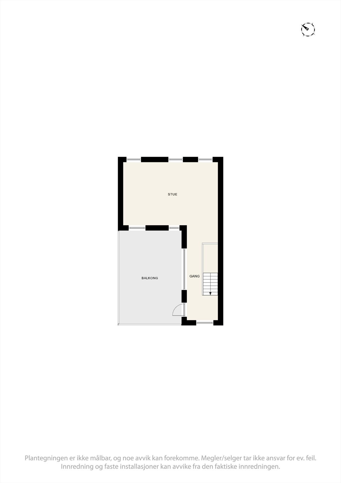 Plantegning | 3. etasje - dersom ønskelig kan det settes opp en vegg i loftstuen for å få et ekstra soverom. Galleribilde