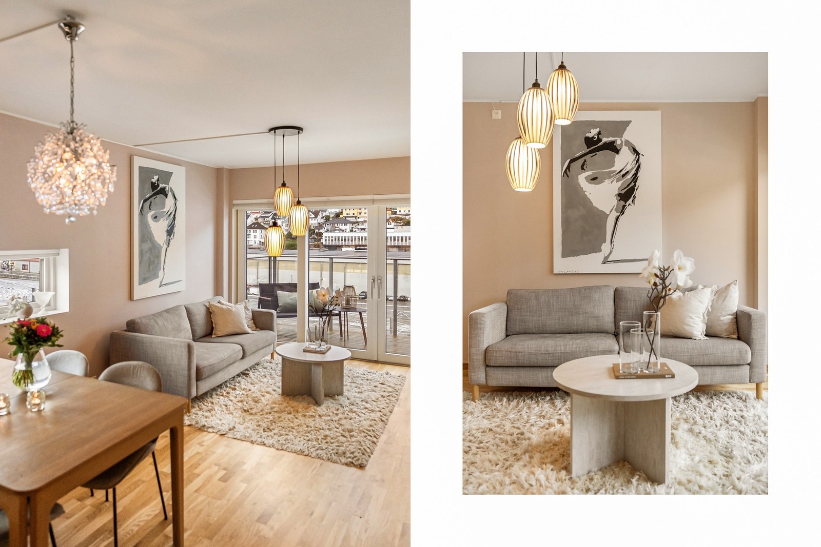 Den store luftige stuen gir en behagelig og lun følelse, dette er et sted man trives Galleribilde