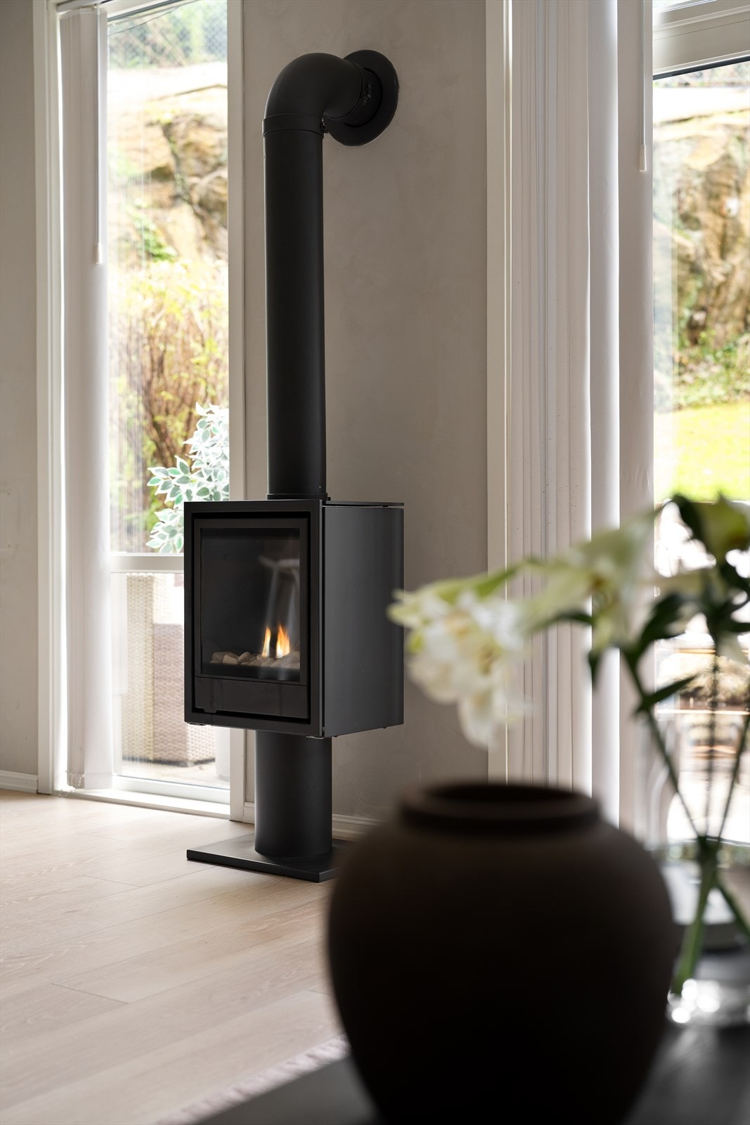 - Gasspeisen i stuen gir deg varme, hygge og pen estetikk - Galleribilde