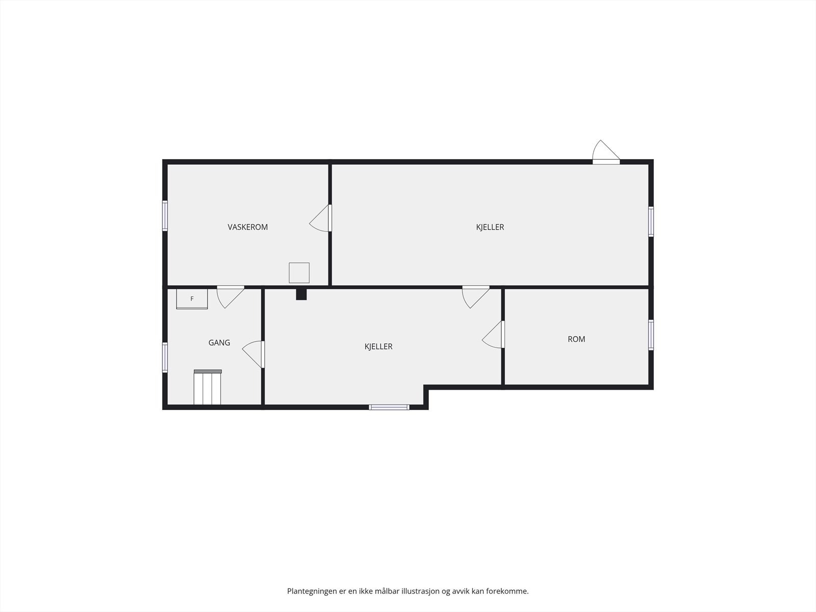 Plantegning kjeller. Galleribilde