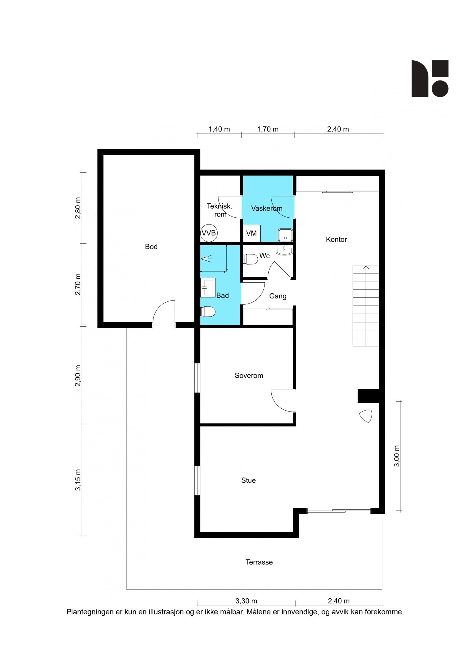 Plantegning underetasje. Galleribilde