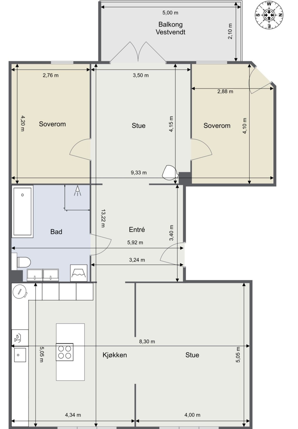 Plantegning. Skissen er ikke målbar og er kun ment som en illustrasjon. Galleribilde