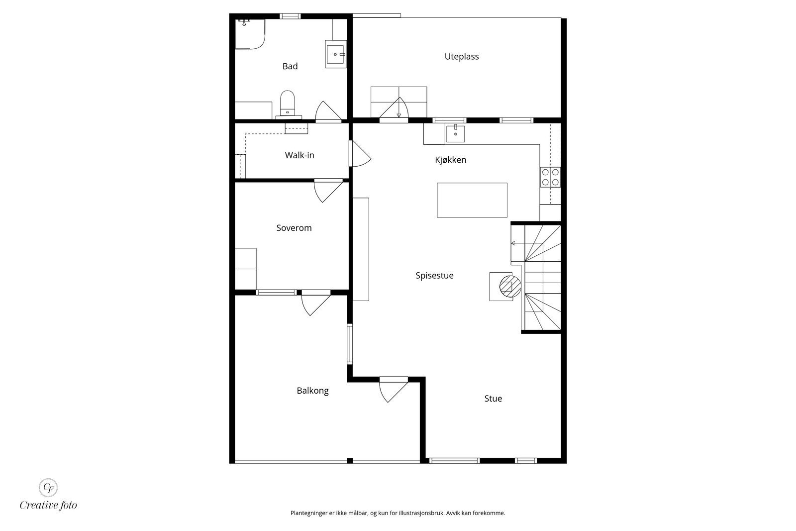 Plantegning 1. etg. Galleribilde