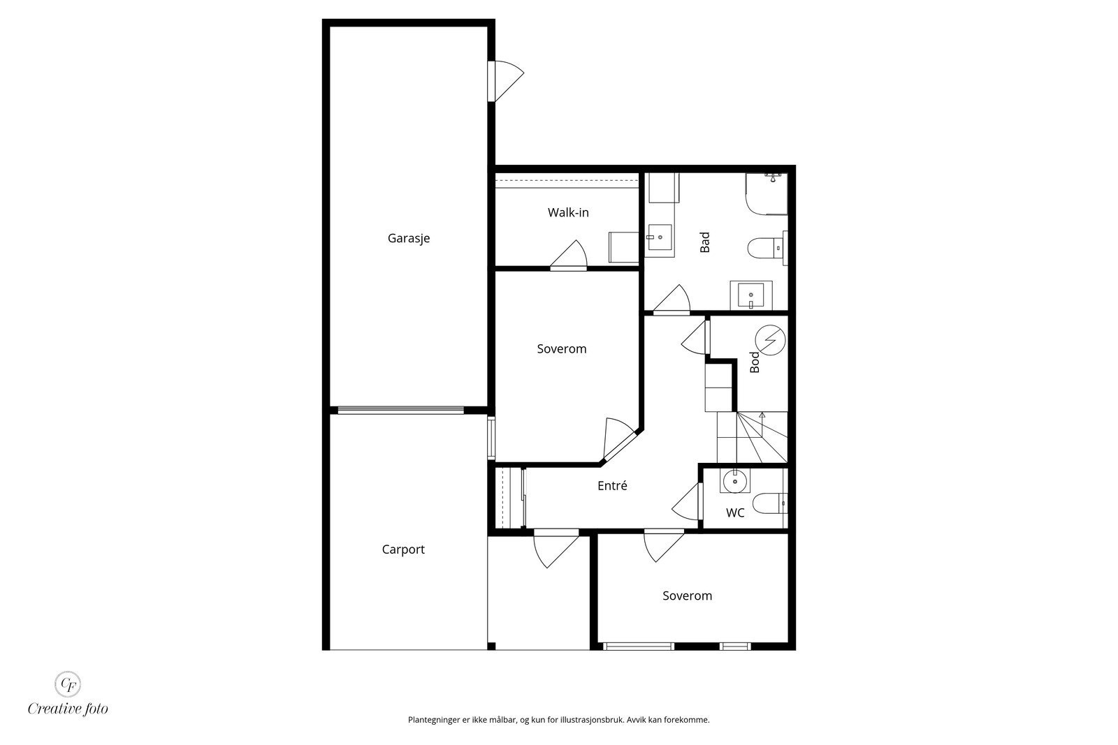 Plantegning underetasje. Galleribilde