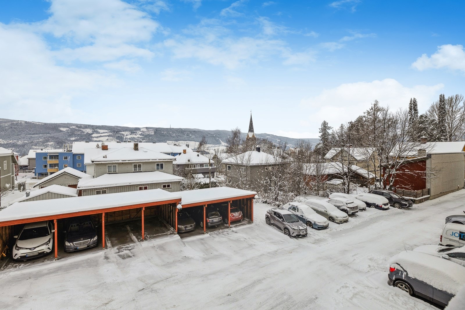 Parkeringsmuligheter på anviste plasser. Galleribilde