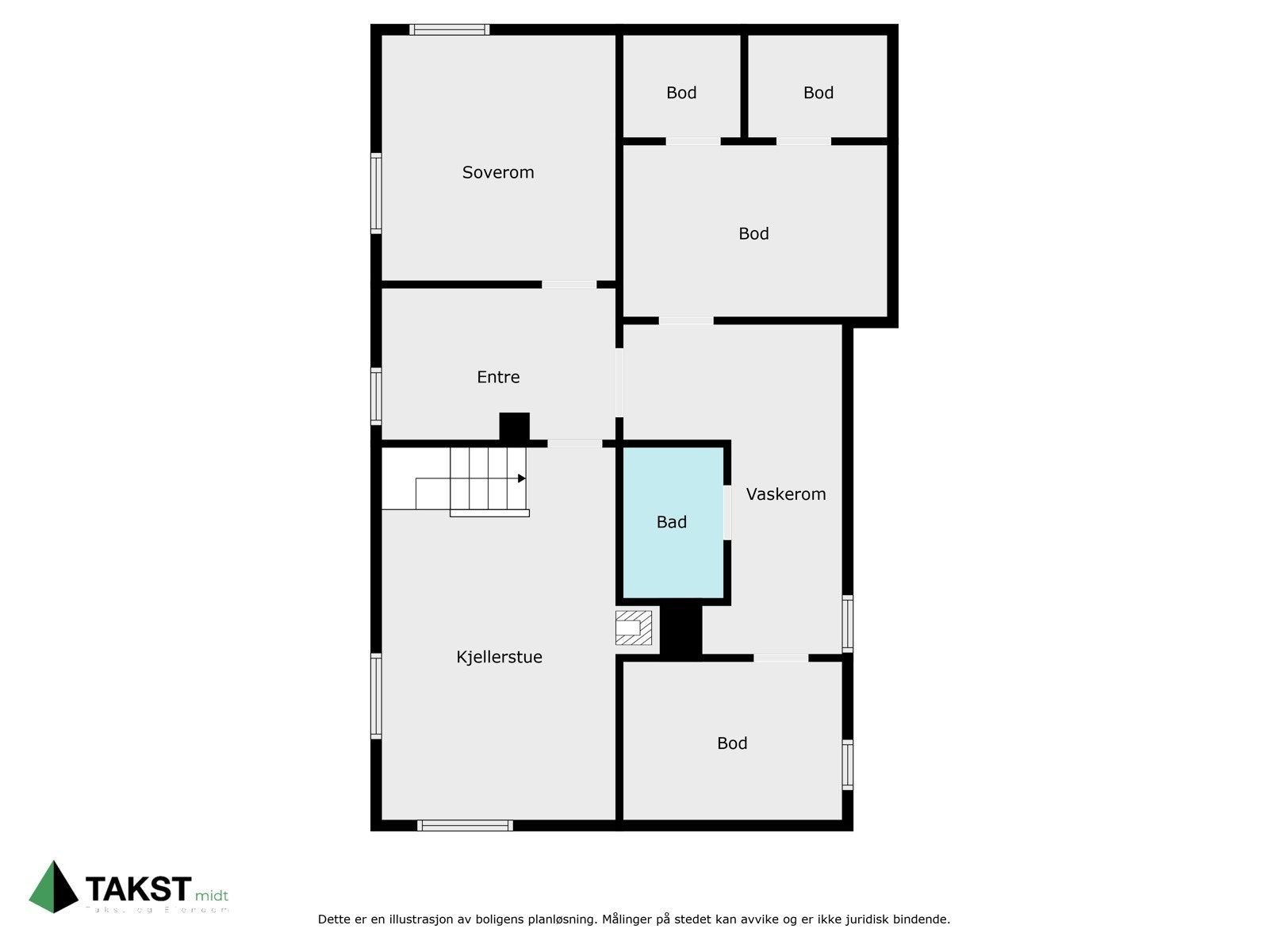 Planskisse underetasje Galleribilde