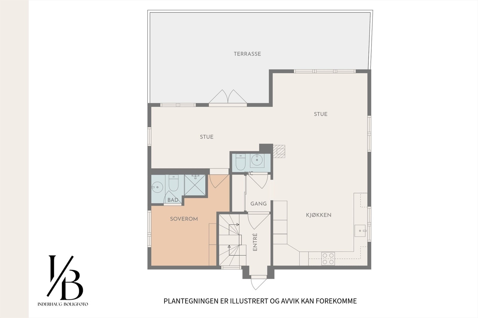 Plantegning 1. etasje. Galleribilde