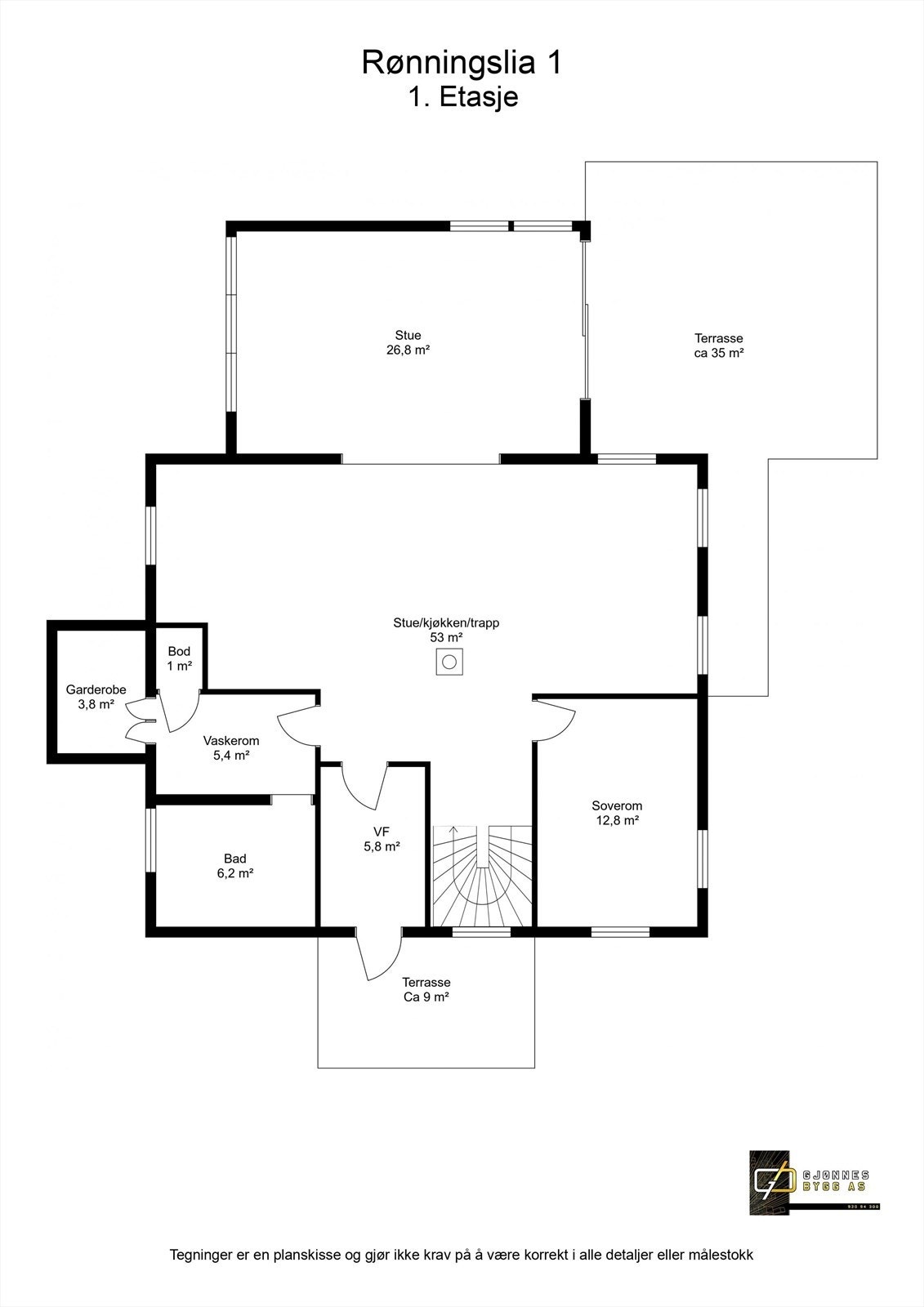 Plantegning 1. etasje Galleribilde