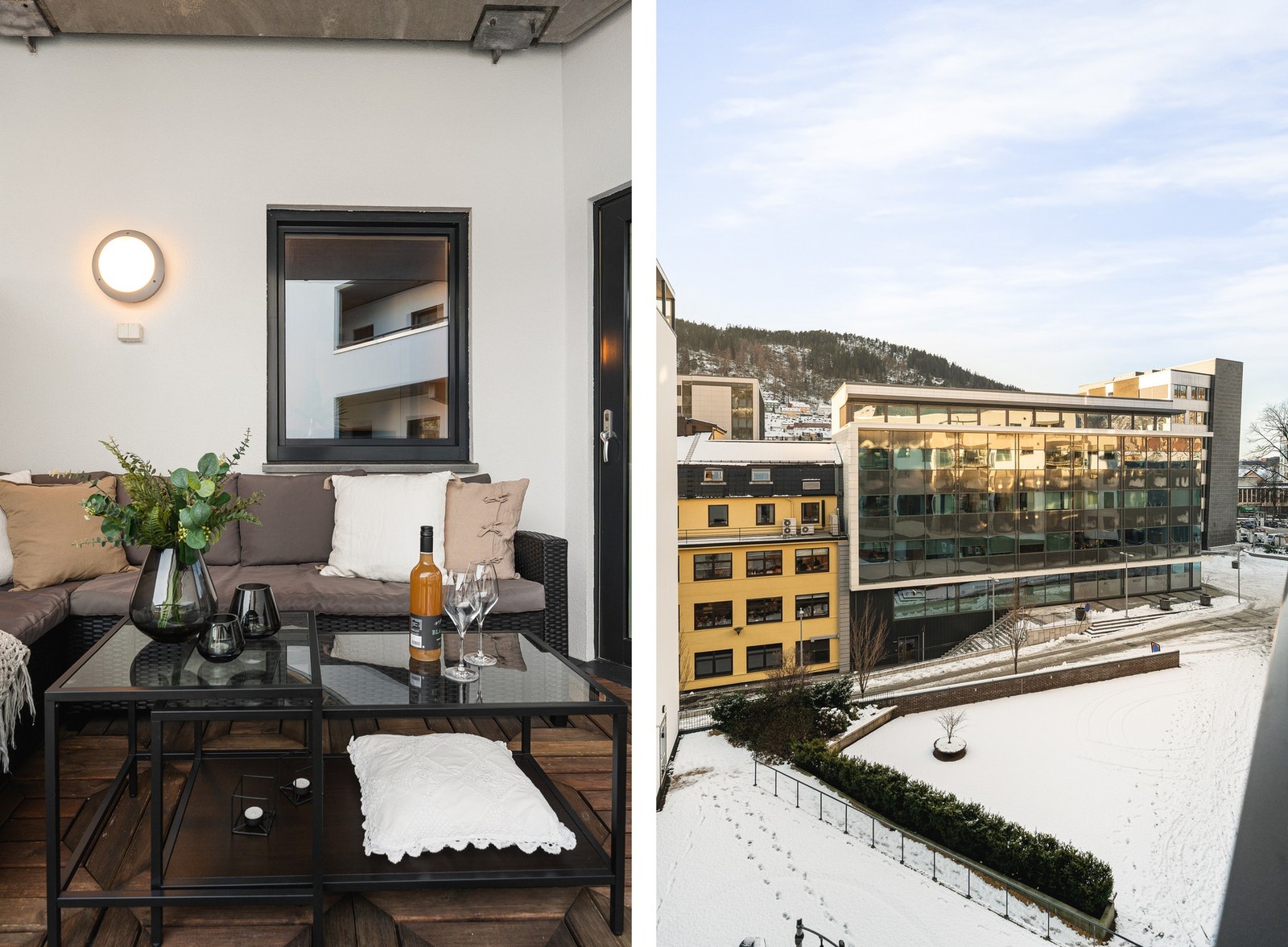 Den overbygde altanen gir mulighet til å bruke sitteplassen også når det regner. Galleribilde