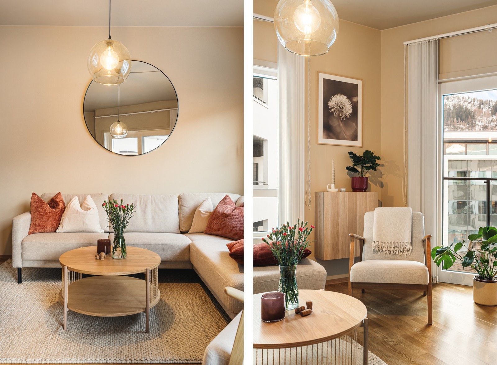 Rommet er holdt i moderne og delikate fargevalg. Galleribilde