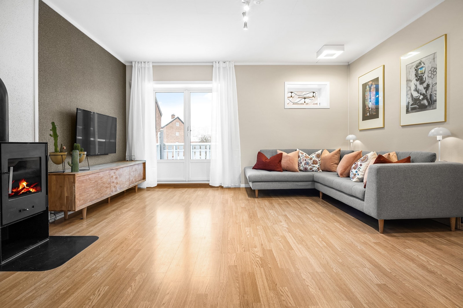 Stue med sofaområde Galleribilde