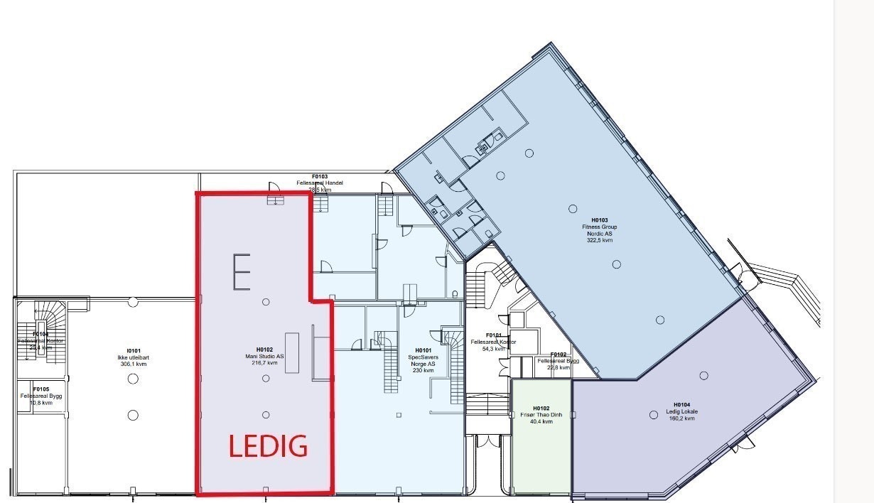 Plantegning 1.etg Galleribilde