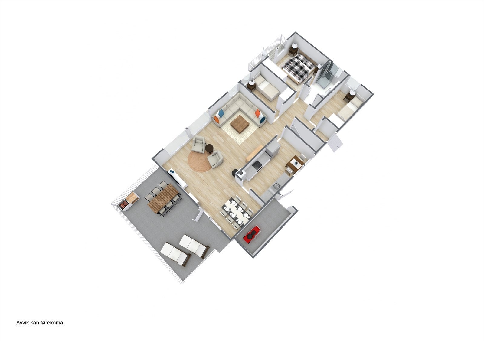 Planteikning 3D 1.etg. Galleribilde