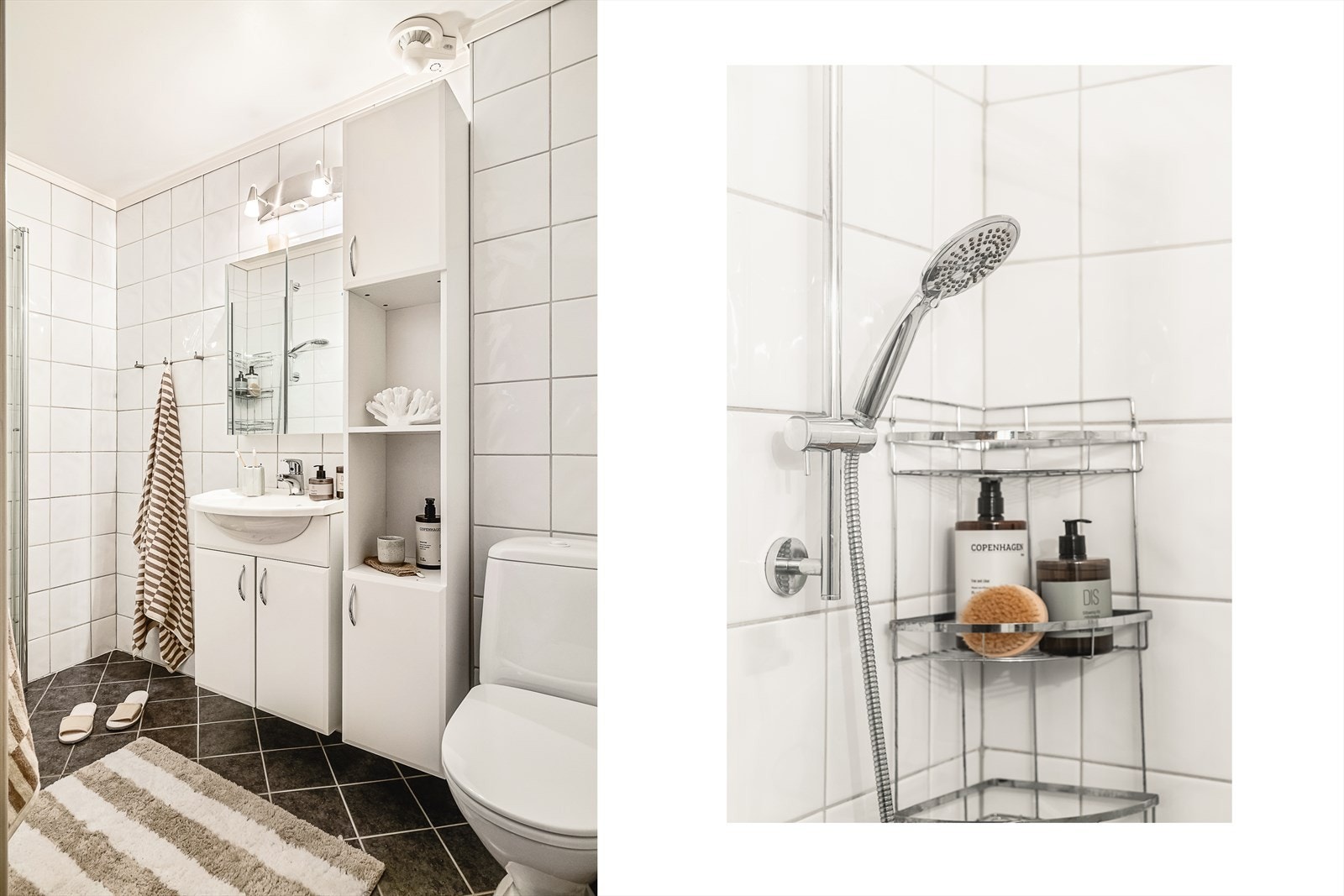 Klassisk bad med varme i gulv. Galleribilde