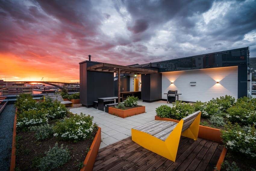 - Sameiet har to felles takterrasser til glede for beboerne - Galleribilde