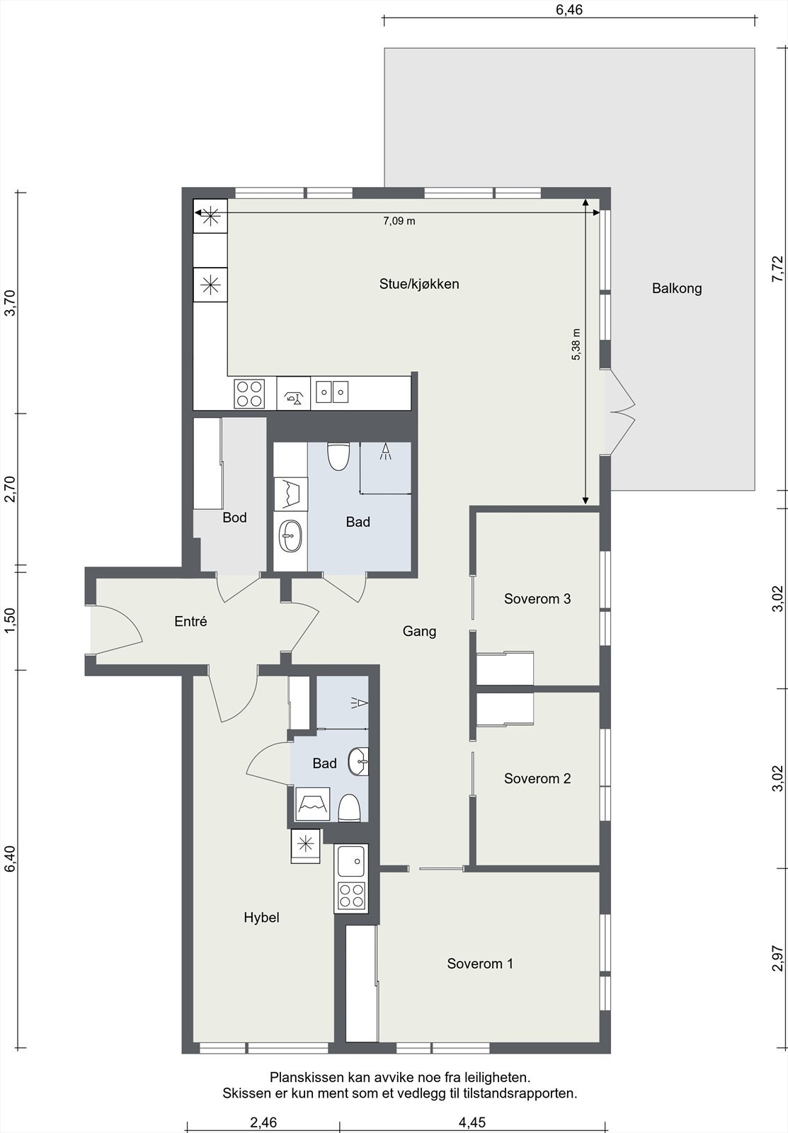 La oss starte med plantegningen så du får orientert deg. Galleribilde