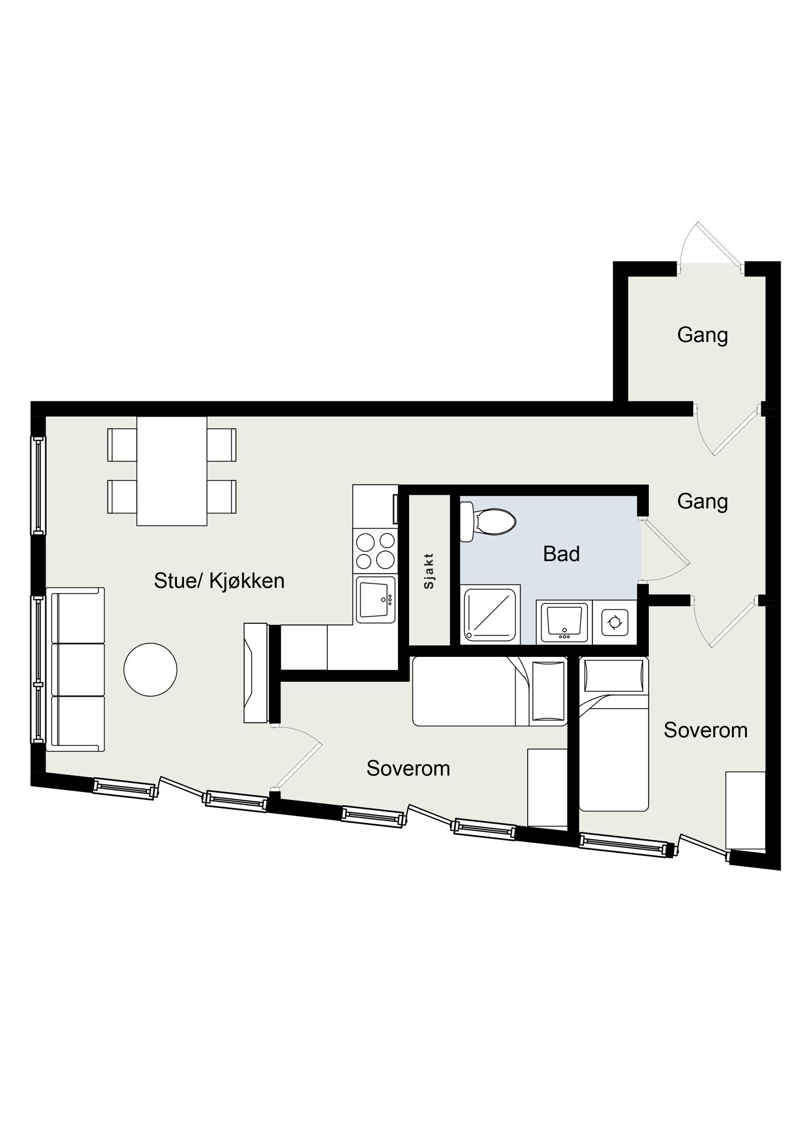Plantegning - leilighet A44 Galleribilde