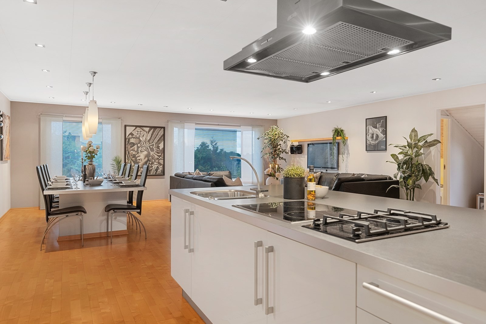 Lyst og moderne allrom med god plass til både hverdag og fest. Galleribilde