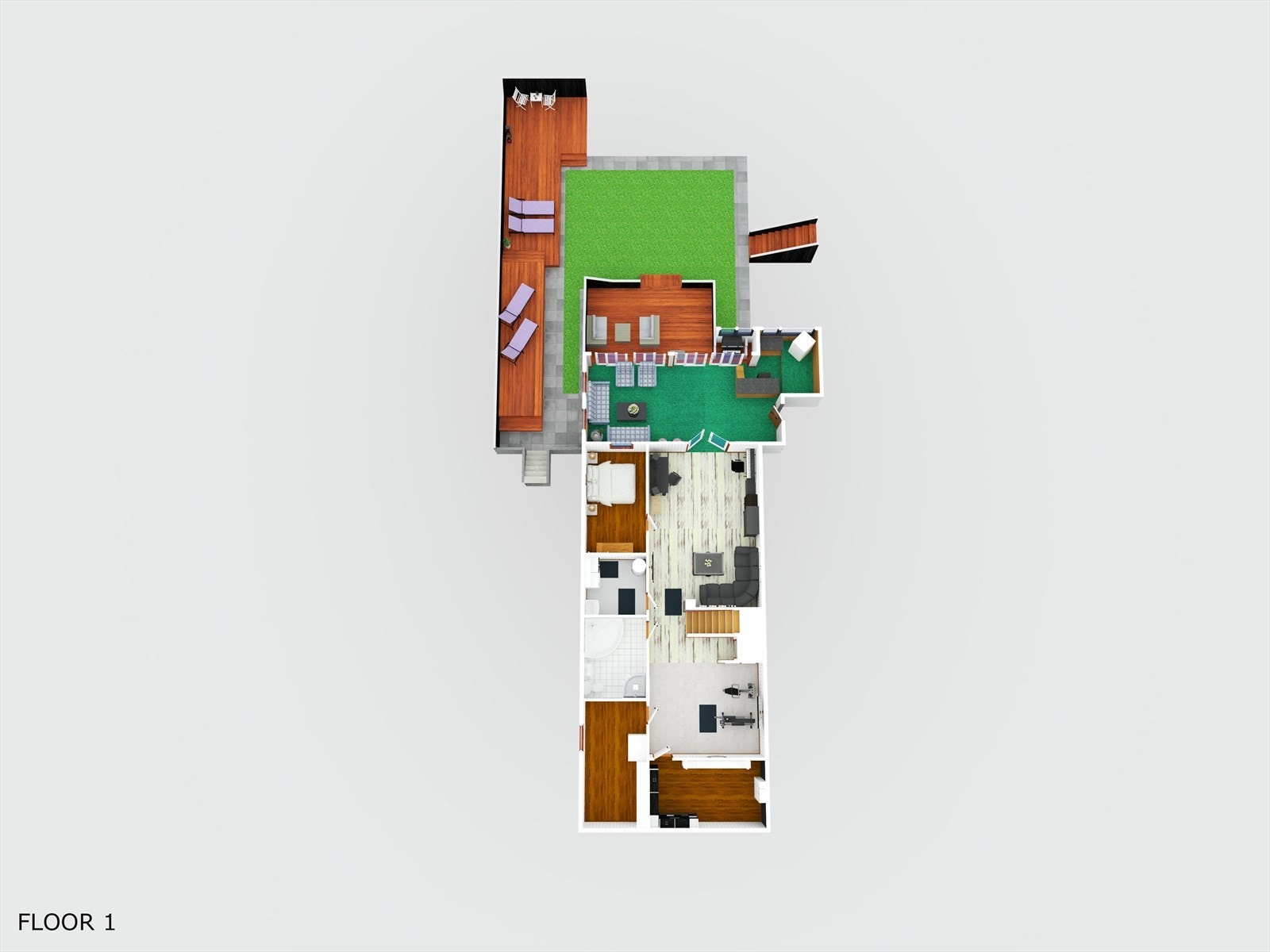 Plantegning 3D underetasje Galleribilde