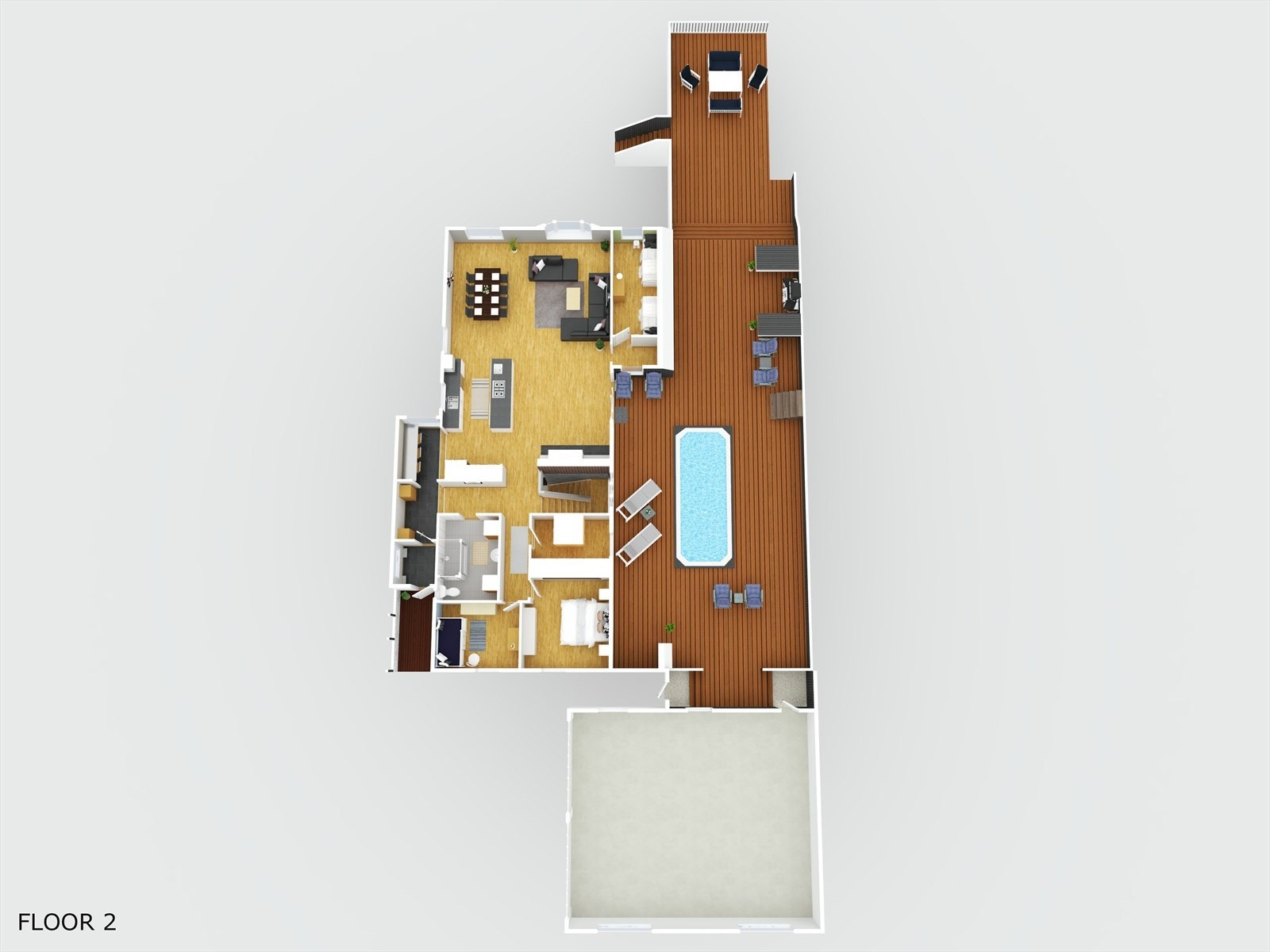 Plantegning 3D 1. etg. Galleribilde