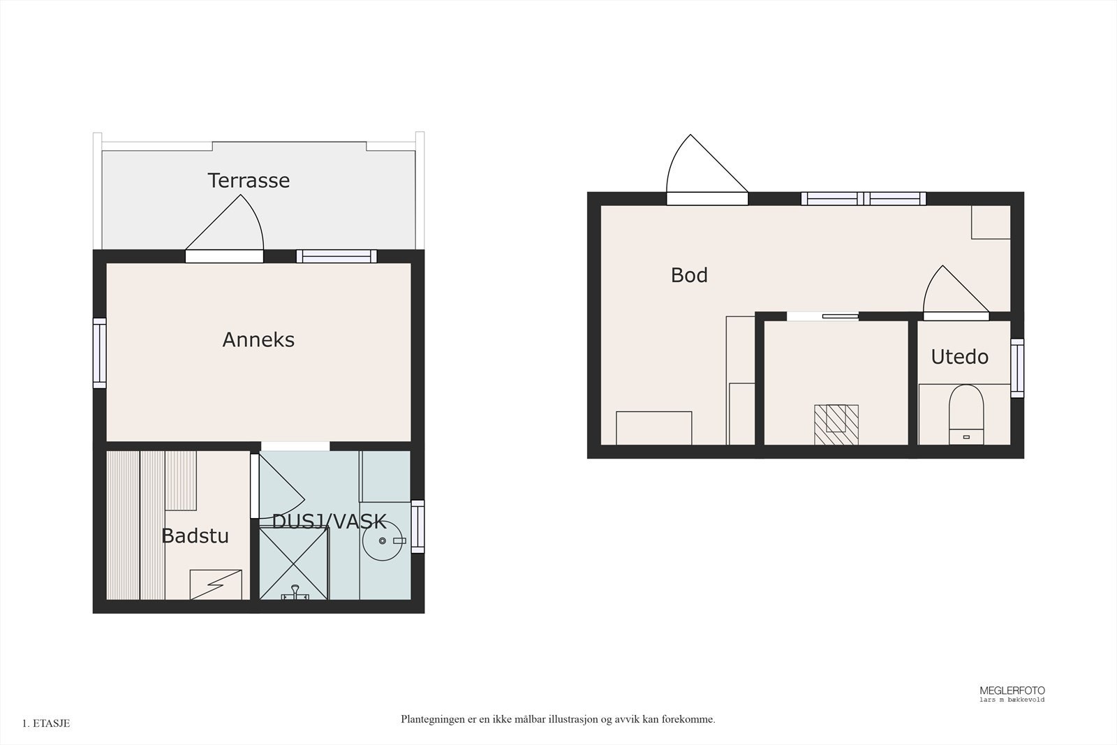 Planløsning anneks og uthus Galleribilde