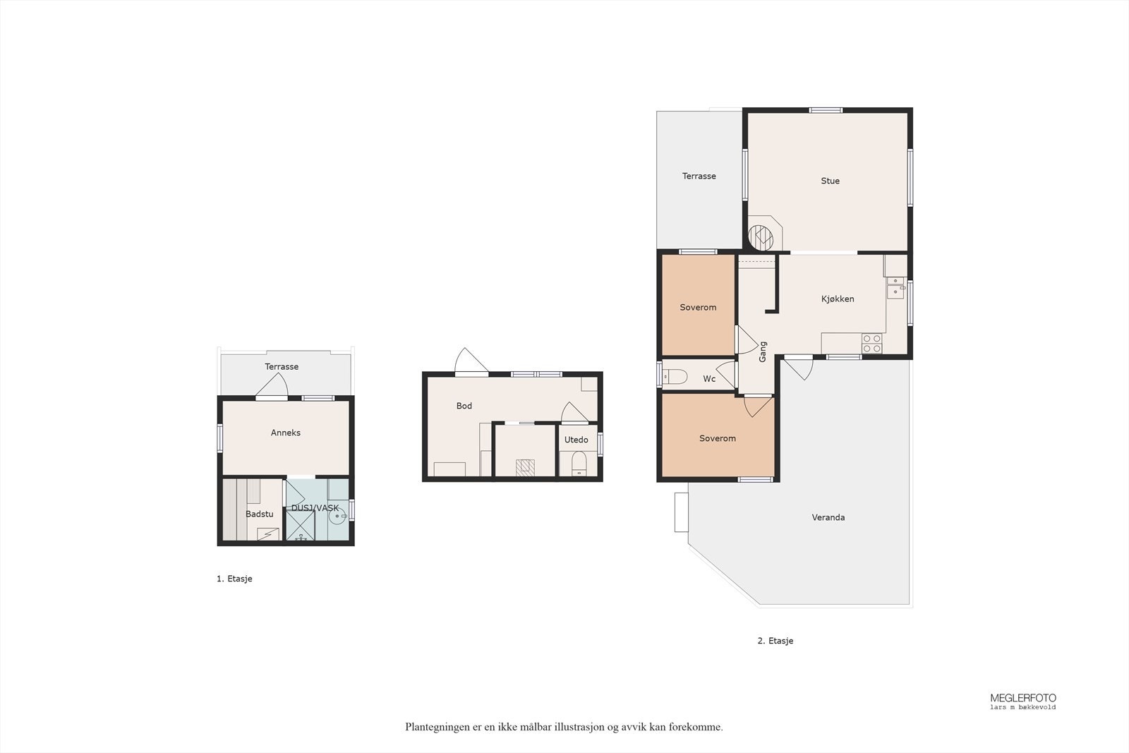 Planløsning alle bygg. Galleribilde