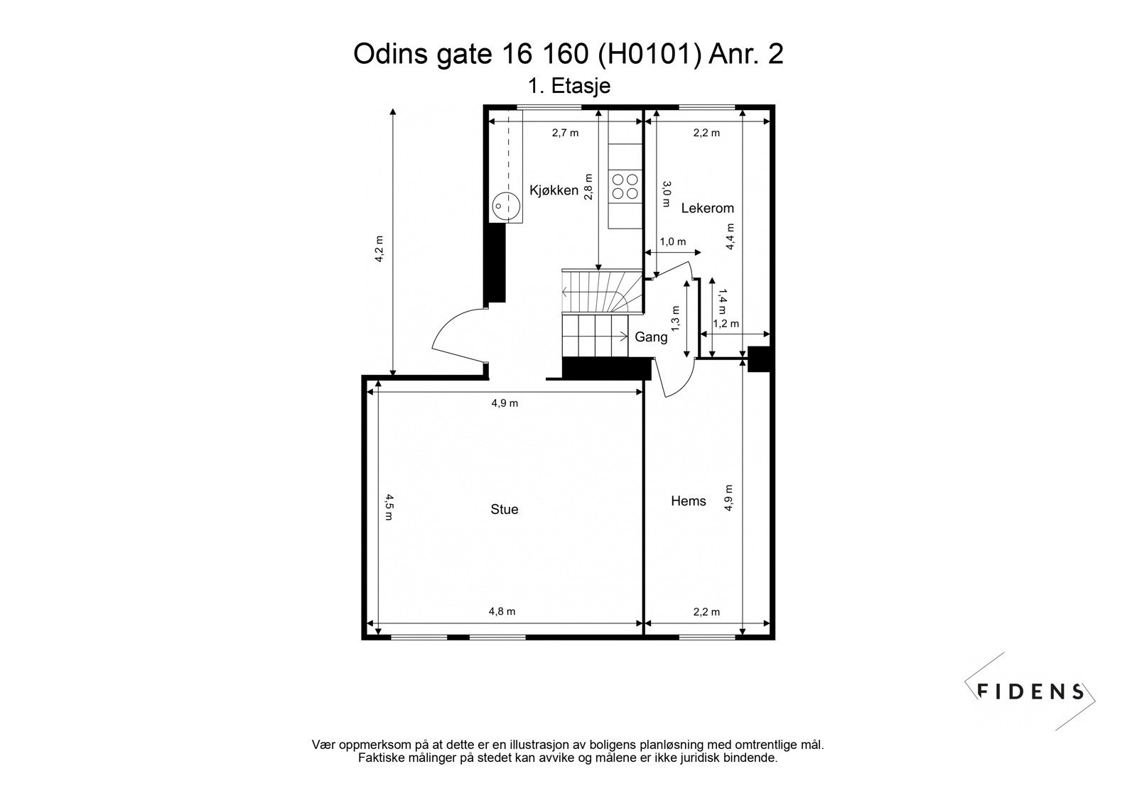 Plantegning - 1. etasje Galleribilde