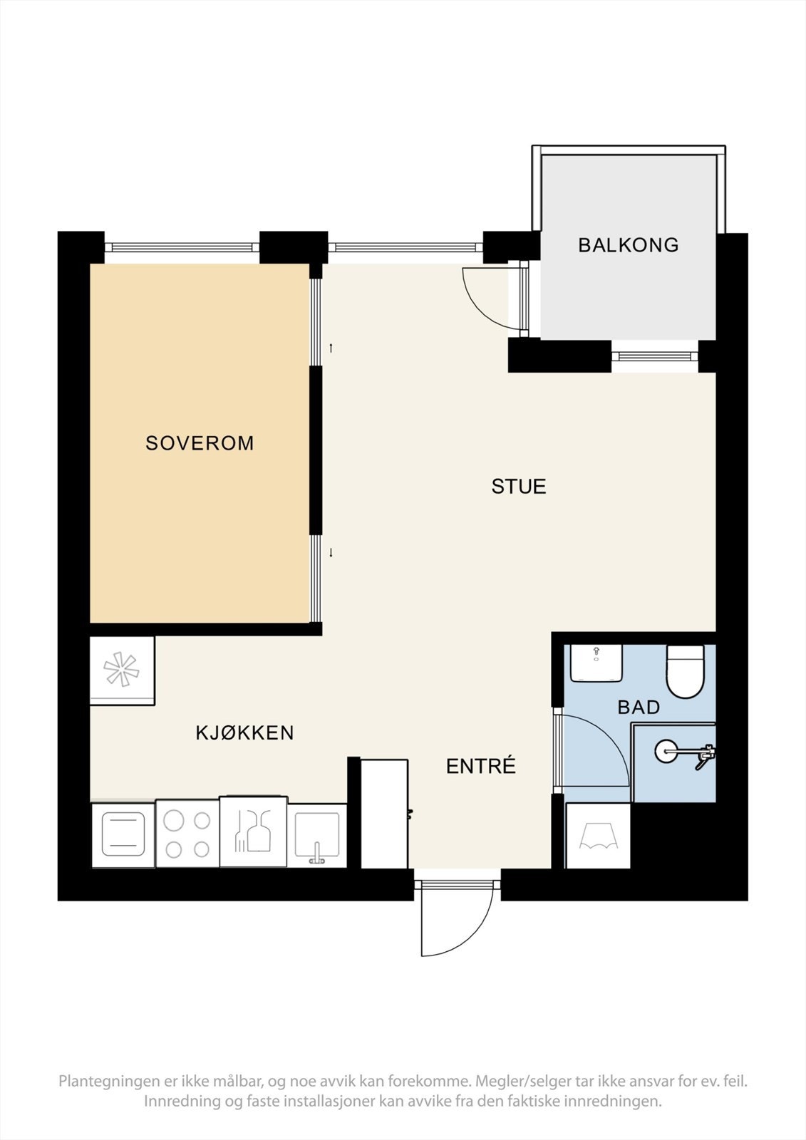 Plantegning 3 Etg - Underlia 51. Galleribilde