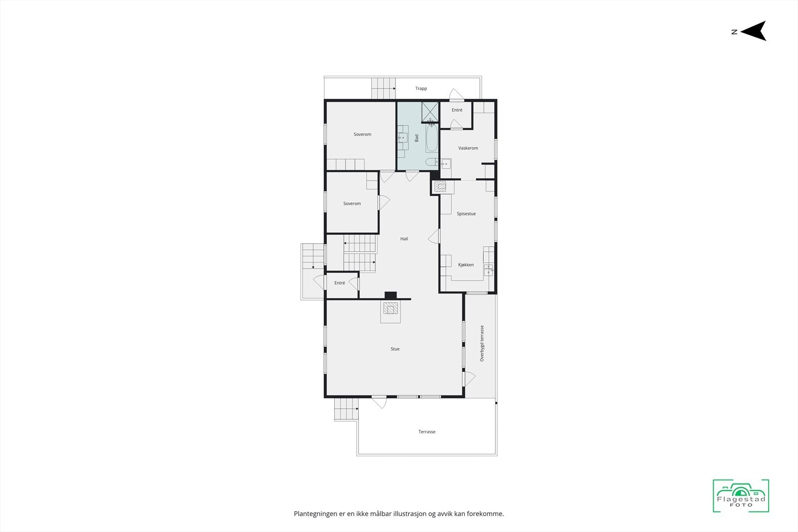 Plantegning 1. etasje Galleribilde