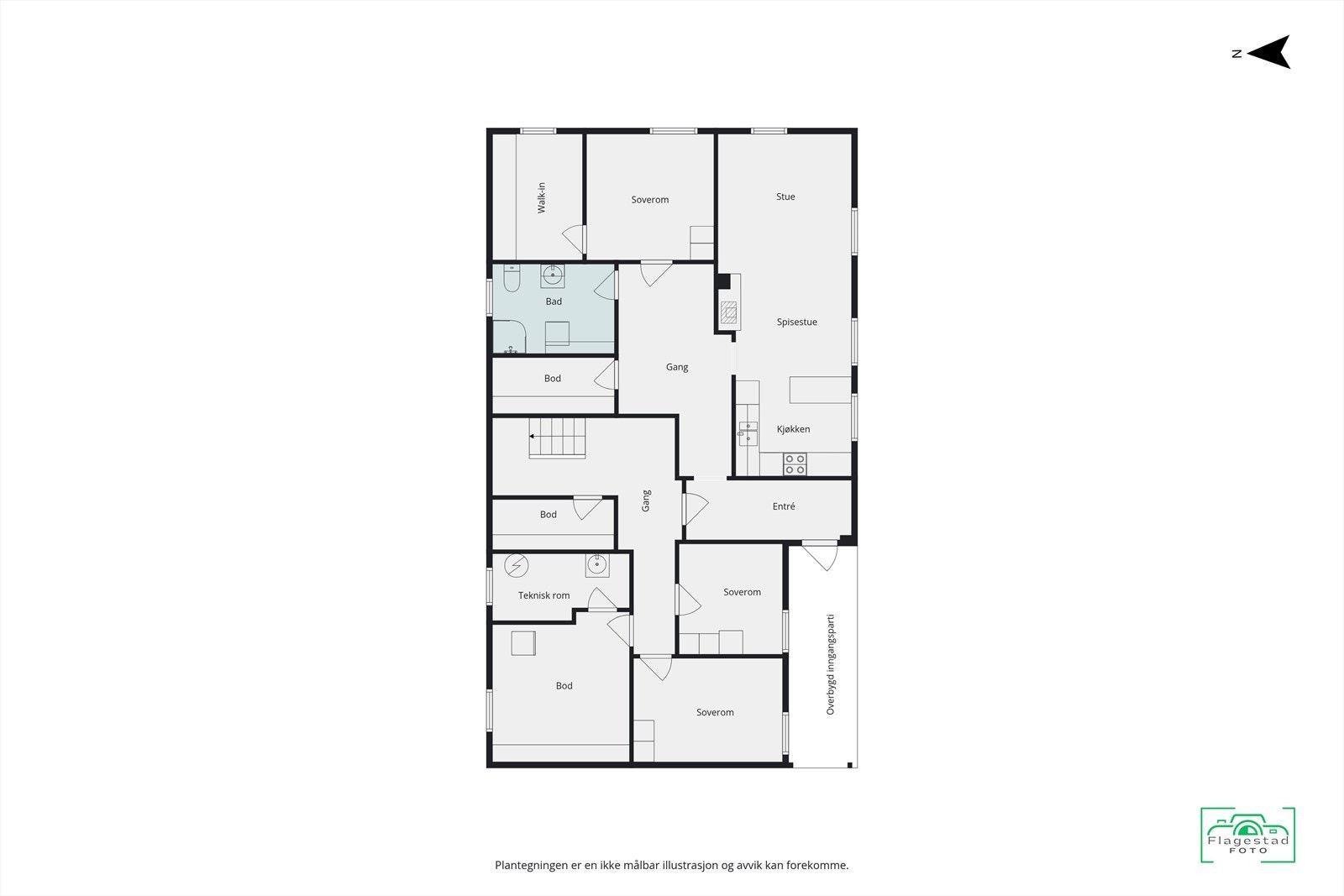 Plantegning underetasje Galleribilde