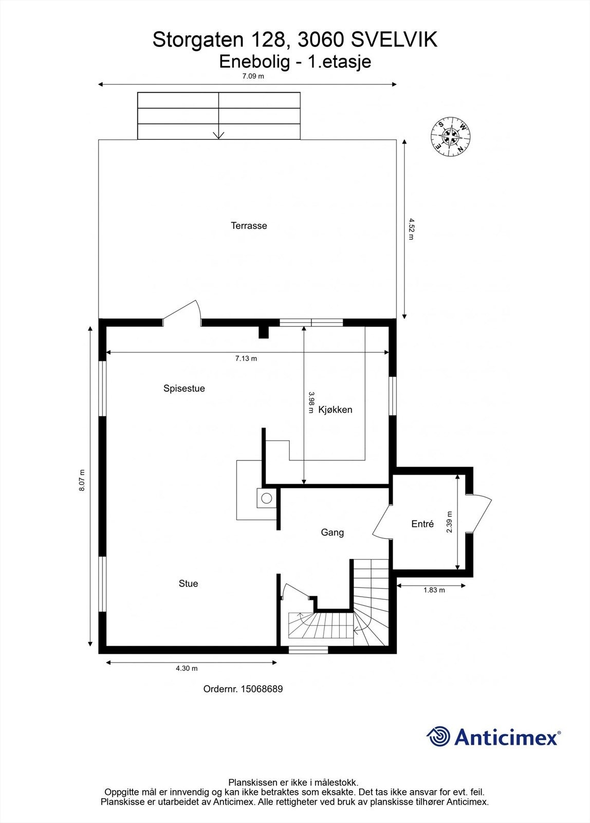 Plantegning 1. etasje Galleribilde