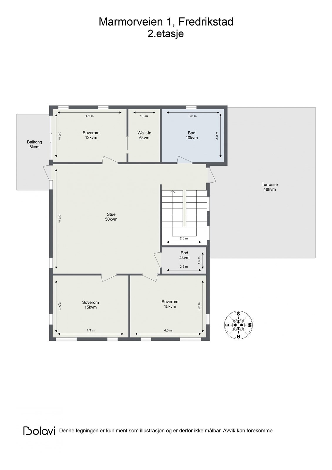 Plantegning, 2. etasje. Galleribilde