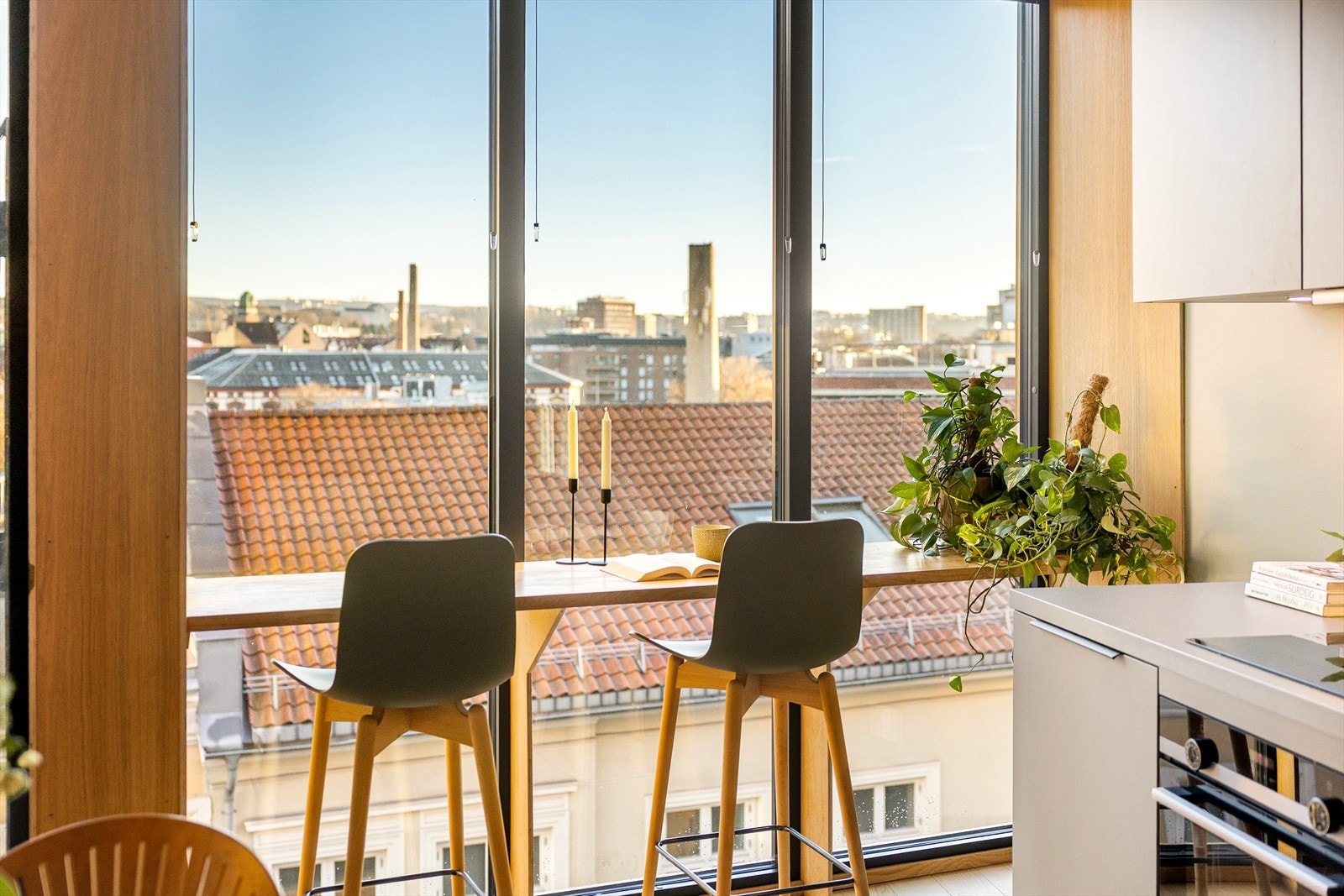 Plassbygd barløsning ved vinduet. Galleribilde